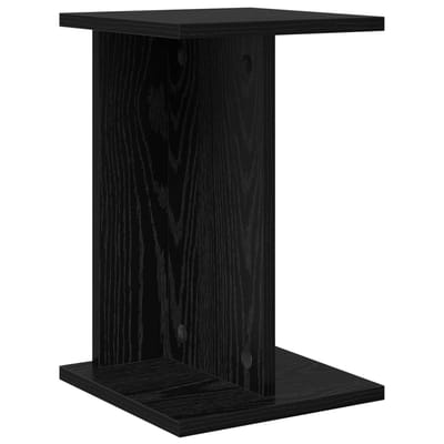 vidaXL - Plantenstand - Zwart - eiken - 25 - x - 25,5 - x - 40,5 - cm - Bewerkt - hout