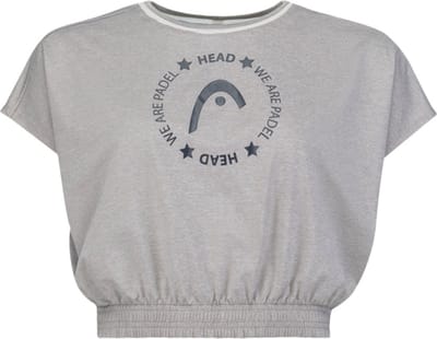 Head Racket Padel Crop T-shirt Met Korte Mouwen Grijs XS Vrouw