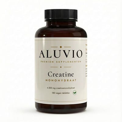 ALUVIO Creatine Monohydraat 40+ – 4500 mg per Dagdosering – Fysieke Prestaties – 180 Vegan Tabletten – 30 Dagen – Geen Poeder, Geen Shaker
