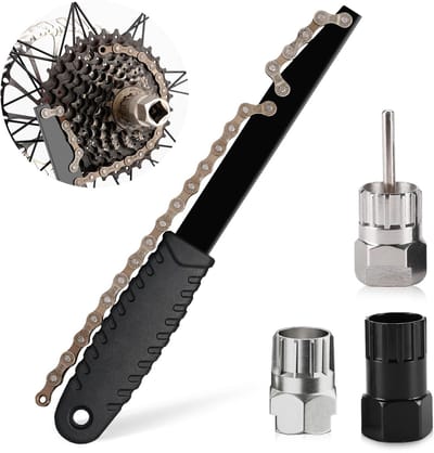 Dailygoods- Kettingwipper met Tandwieltrekker - Universele Gereedschapsset - Cassette Lockring Tool - Fietsgereedschap Koffer - Ergonomisch Ontwerp - Duurzaam Materiaal