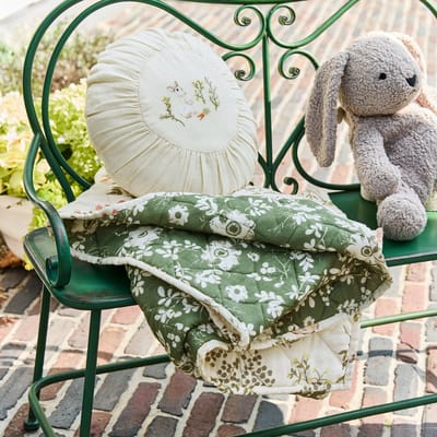 LOBERON Plaid en kussen Puddlebrook groen