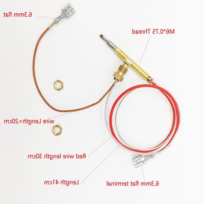 Thermoelement Warmtestraler - Gasverwarming Onderdeel - Terrasverwarming Repareren - Universeel Thermokoppel - 410 mm - Koper