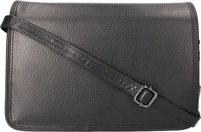 Leather Design Schoudertas met Overslag Revival Vintage Zwart