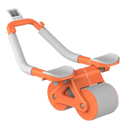 Buikspierwiel - Trainingsrol - Buikspieren Trainen - Met Elleboogsteun - 48 x 30 x 45 cm - Lichtgeel