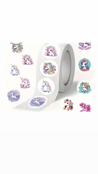 Akyol - unicorn stickers - eenhoorn stickers - stikker - kinder stikker - dieren - horse - stikkervel - nagel stikkers - kinderboerderij stikkers - dieren stikker