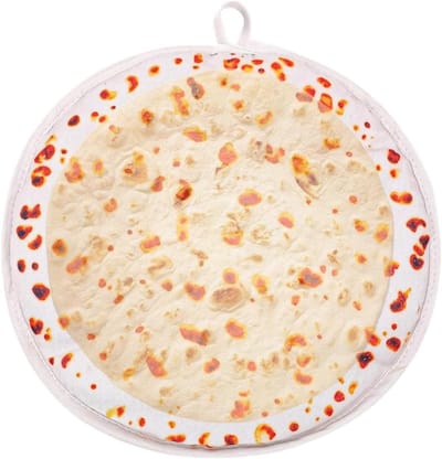 Tortilla Verwarmer - Stoffen Tas - Maaltijden Warm Houden - Magnetron Geschikt - 30.5 cm Diameter - Zwart