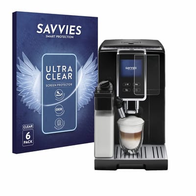 Savvies - Screenprotector voor DeLonghi Dinamica Plus ECAM370.70.B - Folie Beschermfolie transparant 6 Stuks