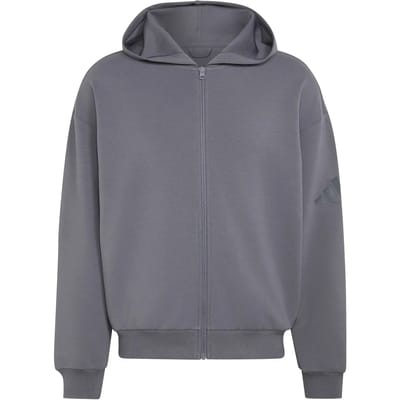 Adidas Sportswear Soft Lux Hoodie Met Lange Ritssluiting - Heren - Grijs