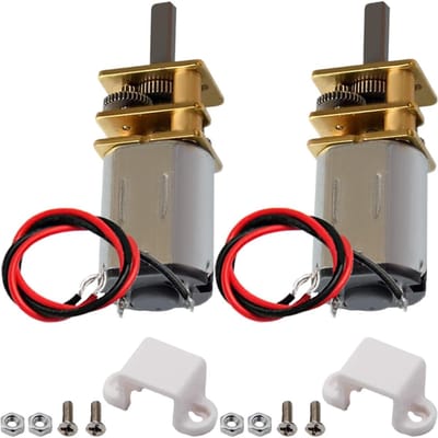 Micro Aandrijfmotor - DC Motor - Robot Projecten - Lage Ruis - 2 Stuks - Metaal
