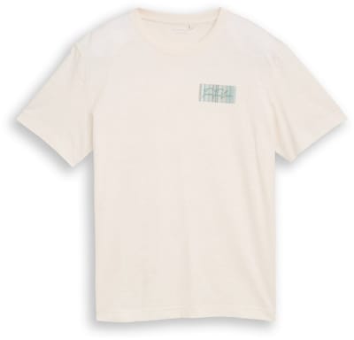 Tom Tailor - T-shirt met logoprint - Maat XXL - Gardenia White