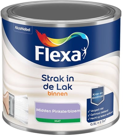 Flexa - Strak In De Lak Binnenlak Mat - Midden Pinksterbloem - Mengverf - 500 Ml