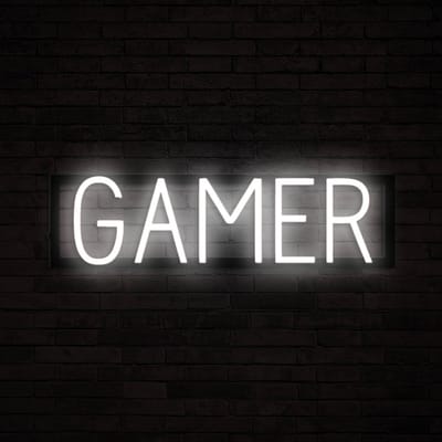 GAMER - Lichtreclame Neon LED bord verlicht | SpellBrite | 55,15 x 16 cm | 6 Dimstanden & 8 Lichtanimaties | Reclamebord neon verlichting