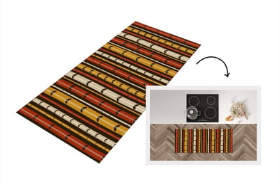 Keukenloper - Loper keuken - Bamboe - Bos - Japans - Patronen - 120x50 cm - Keukenloper vinyl