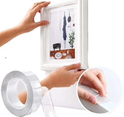 Nano Tape Dubbelzijdig Extra Sterk – 2 Meter x 20 mm – Transparante Herbruikbare Muurtape – Waterdicht Nano Plakband voor Klussen & Decoratie