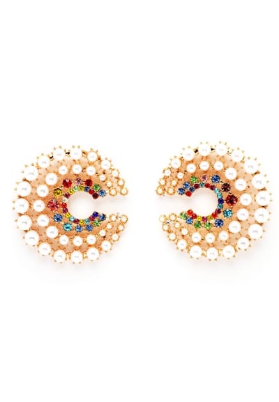 AVANT-GARDE PARIS Oorbellen - Hoops - Elegante Perlen - Goudkleurig - Uniek Design - Geschikt voor Elke Gelegenheid