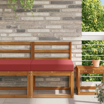 vidaXL - Buitenbankkussen - Polyester - Wijnrood - 60 - x - 60 - cm