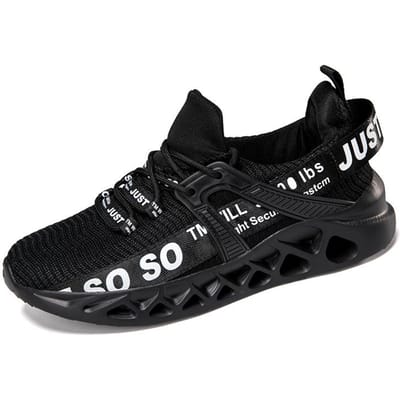 Chaussures hommes baskets mâle décontracté chaussures pour hommes tenis chaussures de luxe formateur course chaussures respirantes mocassins de mode chaussures de course pour hommes 43 black