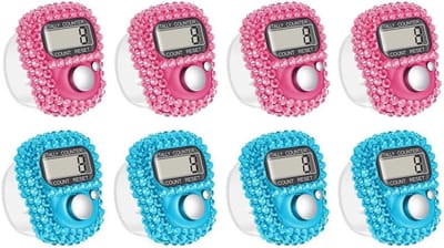 8 Stuks Digitale Vingertellers - Elektronische Handteller Clicker voor Sport, Inventaris en Gebed