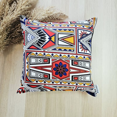 Set van 2 Decoratieve Kussenhoesen | 40x40cm | African Print Inspired Print Cushion Cover