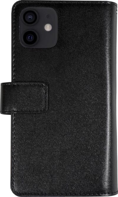 BMAX Leren bookcase hoesje geschikt voor iPhone 11 met 10 pashouders en rits / Hardcase / Hard cover / Telefoonhoesje / Beschermhoesje / Telefoonbescherming - Zwart