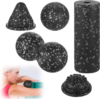 Massageballen voor voeten en spieren - 5 stuks voetmassageapparaat voor ontspanning en herstel, ideaal voor fascia en pijnverlichting