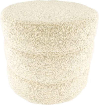 DKNC - Stool fabric 38x38x35cm - Cream