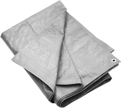 Dekzeil - Afdekzeil Tarp - Bescherming Buiten - Waterbestendig HDPE - 4x4 Meter - Grijs