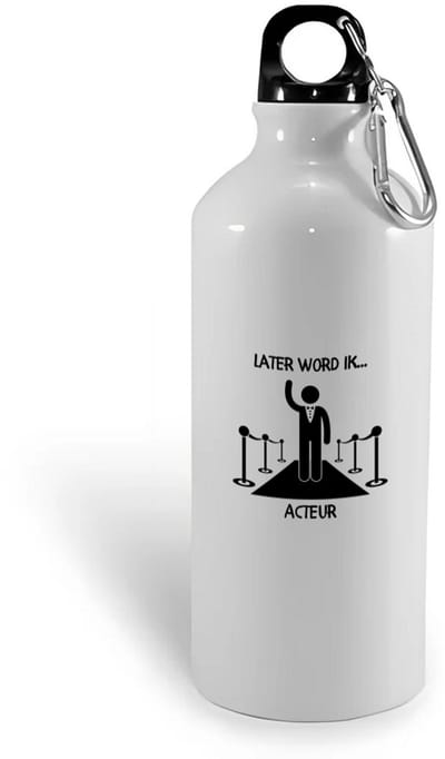 Hacebo® - Later word ik acteur waterfles - Actrice - Acteurs - Filmspeler - filmspeelster - rolspeler - theatermaker - performer - water fles - 400ML