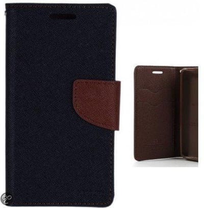 iPhone 5/5S Hoesje Color Fancy Diary Zwart/Bruin