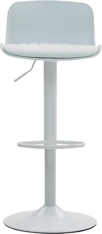 HOMCOM Modern - Verstelbare Barkrukken 2-delig - 360° Draaibaar & Gaslift - Kunststof Rug & Kunstleder Zit - Metalen Voetsteun