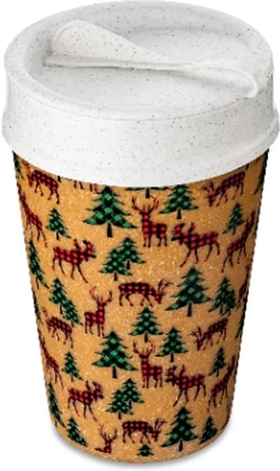 Dubbelwandige Koffiebeker met Deksel, 0.4 L, Organic, Moose - Koziol | Iso To Go
