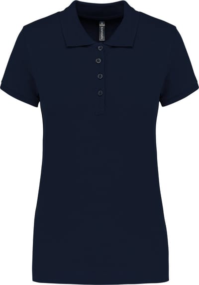 Kariban Piqué-damespolo korte mouwen K255 - Navy - S