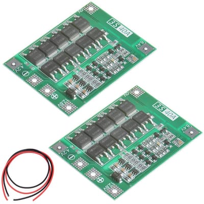 2 Stuks 3S 40A Lithium Accu Laadbeveiliging PCB met Balans Functie voor 12V Motoren