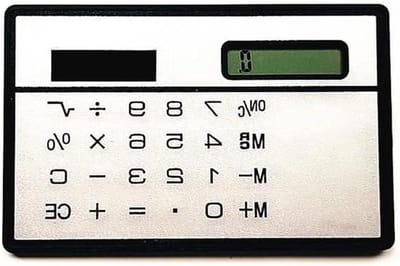 Zonnecalculator - Mini rekenmachine - Basisberekeningen - Draagbaar ontwerp - 8 cijfers - Zilver