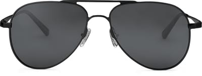 Zwarte Gepolariseerde Titanium Aviator Zonnebril