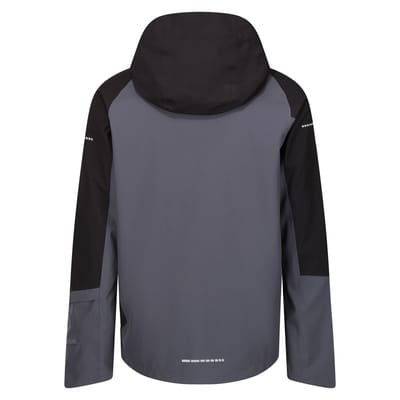 Regatta Heren X-Pro Beacon Contrast Detail Waterdichte Jas (Afdichting Grijs/Zwart)