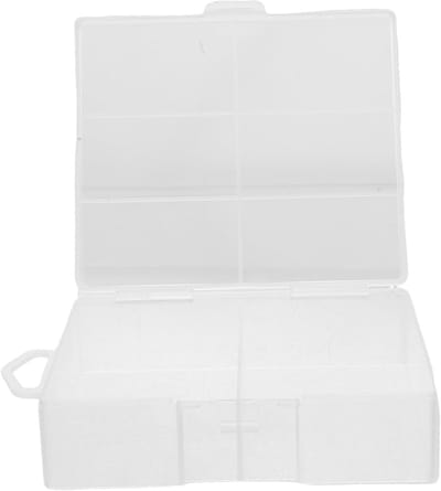 Batterij Opbergdoos - Batterijhouder Organizer - Batterijen Opbergen - Compact Lichtgewicht Ontwerp - 12 x 9 x 3 cm - Transparant