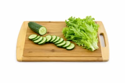 Bamboe snijplank 36 x 26 cm – sapgeul – natuurkleur – uitsparing voor grip