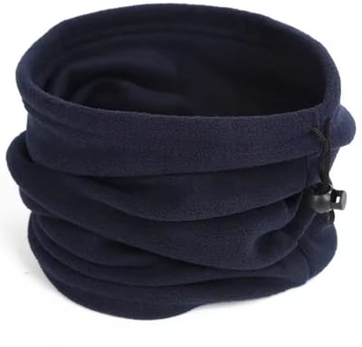 New Age Devi - Nekwarmer - donkerblauw - fleece - verstelbaar - colsjaal - volwassenen