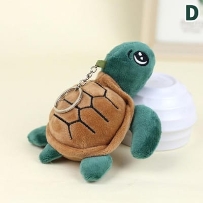 Schattige Schildpad Sleutelhanger Pluche Knuffels Schildpad Cartoon Poppen Zacht Dier Kleine Hanger Tas Ornamenten Decor Kinderen Meisjes Leuke Cadeaus rood