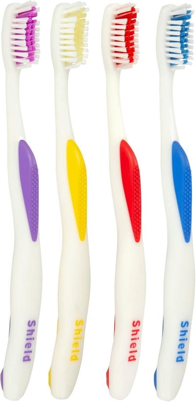 Tandenborstel set - Mondverzorging - Dagelijkse reiniging - Zachte ronde haren - 4 stuks - Blauw
