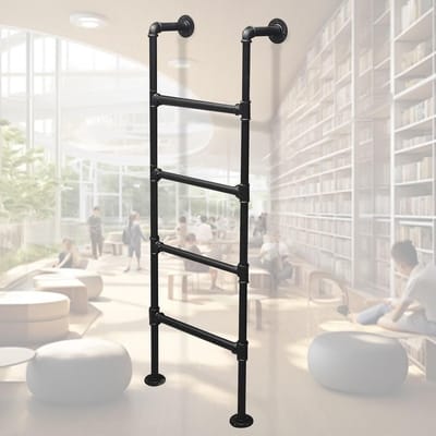 Stapelbedladder - Vlizotrap Kelderraamput - Veilig Klimmen - Ruimtebesparend Ontwerp - 190cm Lengte - Zwart