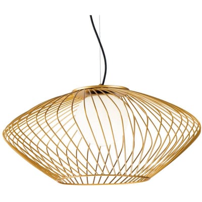 Maytoni Hanglamp Plec met kooikap in goud