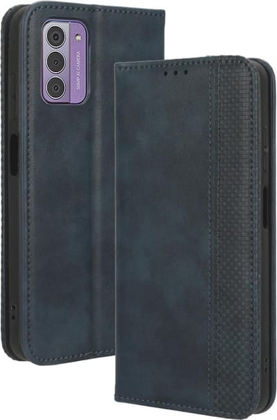 Geschikt voor Nokia G42 5G Magnetische flip lederen hoesje - Blauw