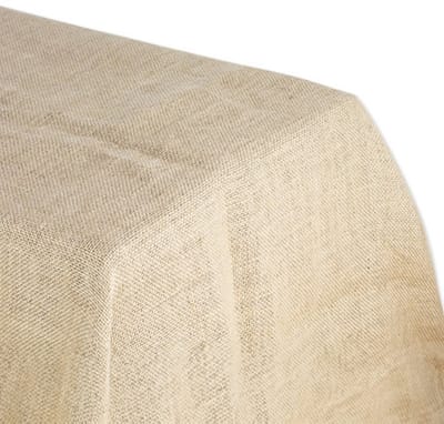 ARTYFETES - Rechthoekig jute tafelkleed 240 x 120 cm bohemien en natuurlijk