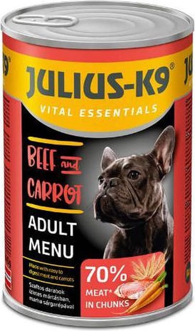 Julius-K9 - Hondenvoer - Natvoer hond - Beef & Carrot - 5 x 1240g