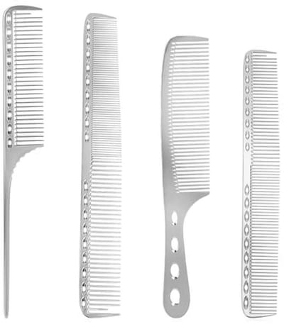 Aluminium Haarkam Set - Professionele Metalen Kammen voor Mannen en Vrouwen - Antistatisch en Hittebestendig
