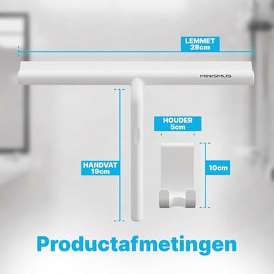 Siliconen Douche Wisser voor Glazen Deuren en Ramen – Effectieve Raam- en Douchewisser zonder Boren (28cm)