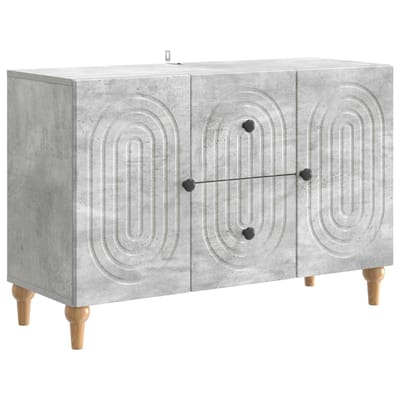 vidaXL - TV - Kast - met - lade - Betongrijs - 89 - x - 34,5 - x - 60 - cm - Bewerkt - hout