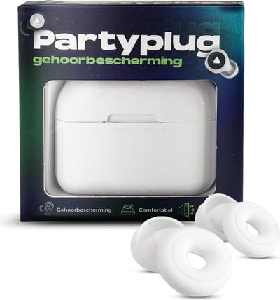 3BMT® Partyplug - Earplugs - Festival Oordopjes - Gehoorbescherming voor Volwassenen - Oordoppen voor Muziek Festivals en Concerten - Wit